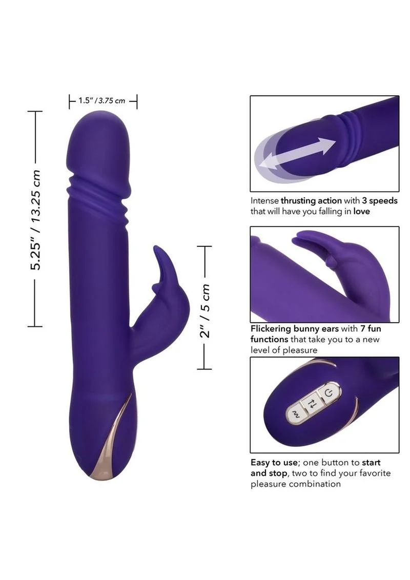 Jack Rabbit Signature Silicone Thrusting Rabbit Rechargeable Vibrator - Image 4