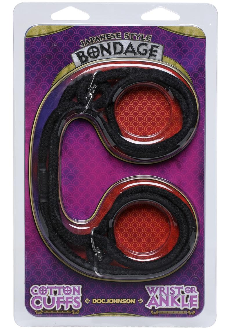 Japanese Style Bondage Cotton Cuffs - Image 2