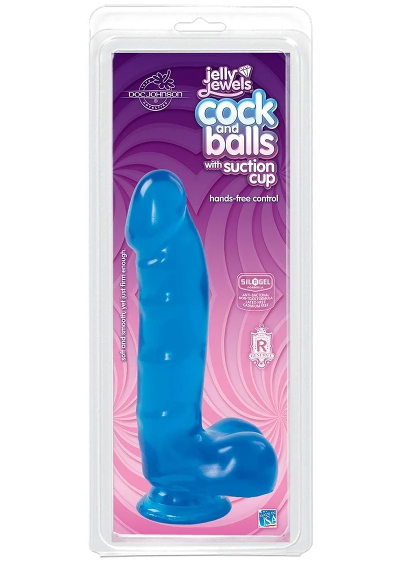 Jelly Jewels Dildo with Balls - Image 4