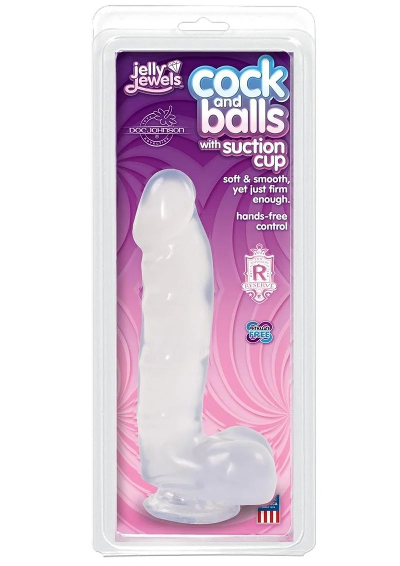 Jelly Jewels Dildo with Balls - Image 7