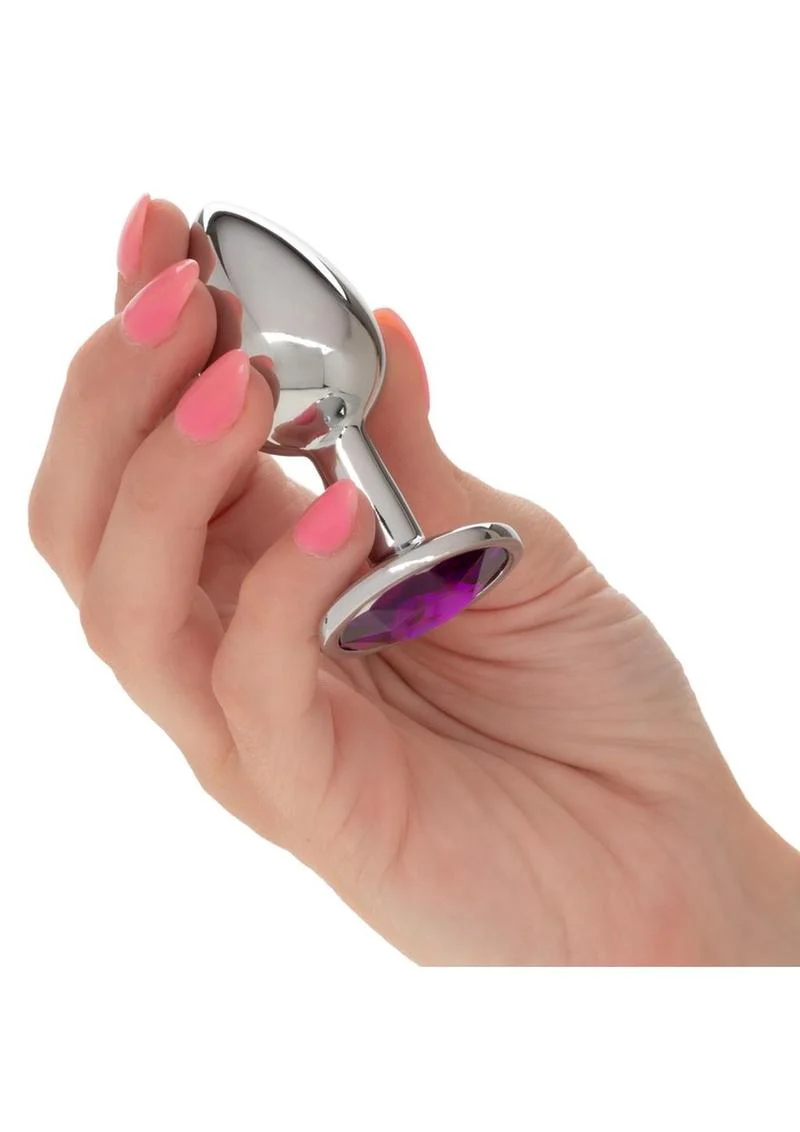 Jewel Amethyst Aluminum Anal Plug - Image 5