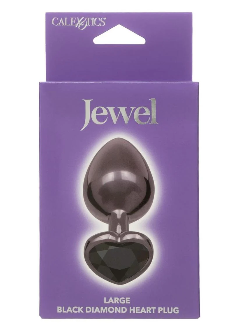 Jewel Black Diamond Heart Anal Plug - Image 3