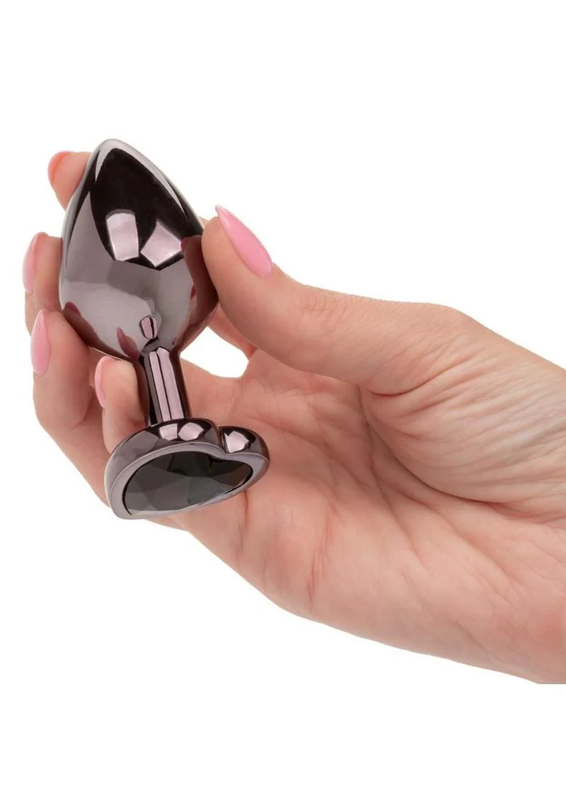 Jewel Black Diamond Heart Anal Plug - Image 5