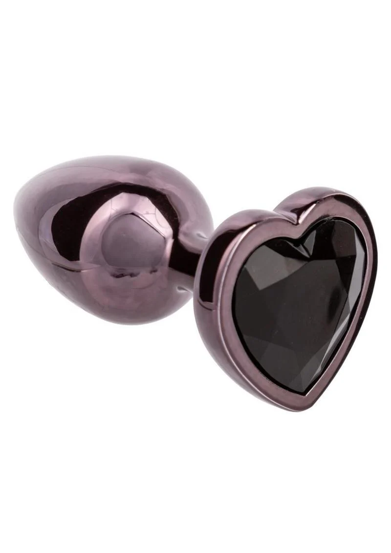 Jewel Black Diamond Heart Anal Plug - Image 7