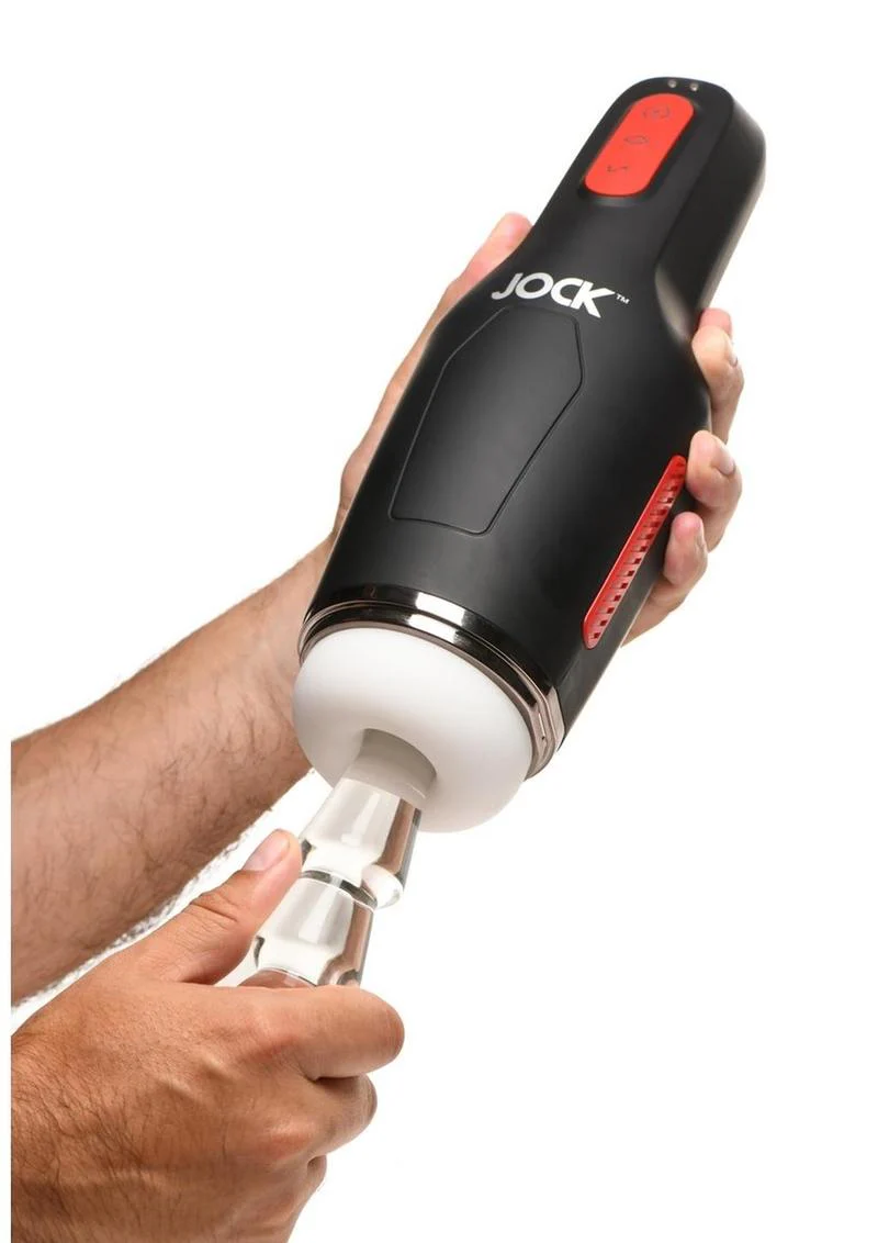 Jock 15x Sucking and Vibrating Rechargeable Masturbator - Image 4