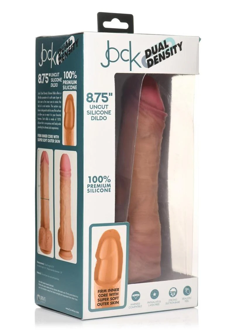 Jock Dual Density Uncut Dildo with Balls - Image 6