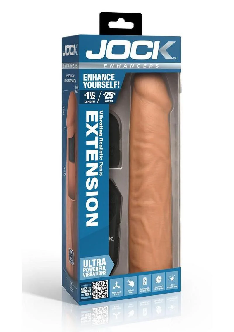 Jock Enhancers Vibrating Penis Extension Sleeve with Remote Control - Image 4