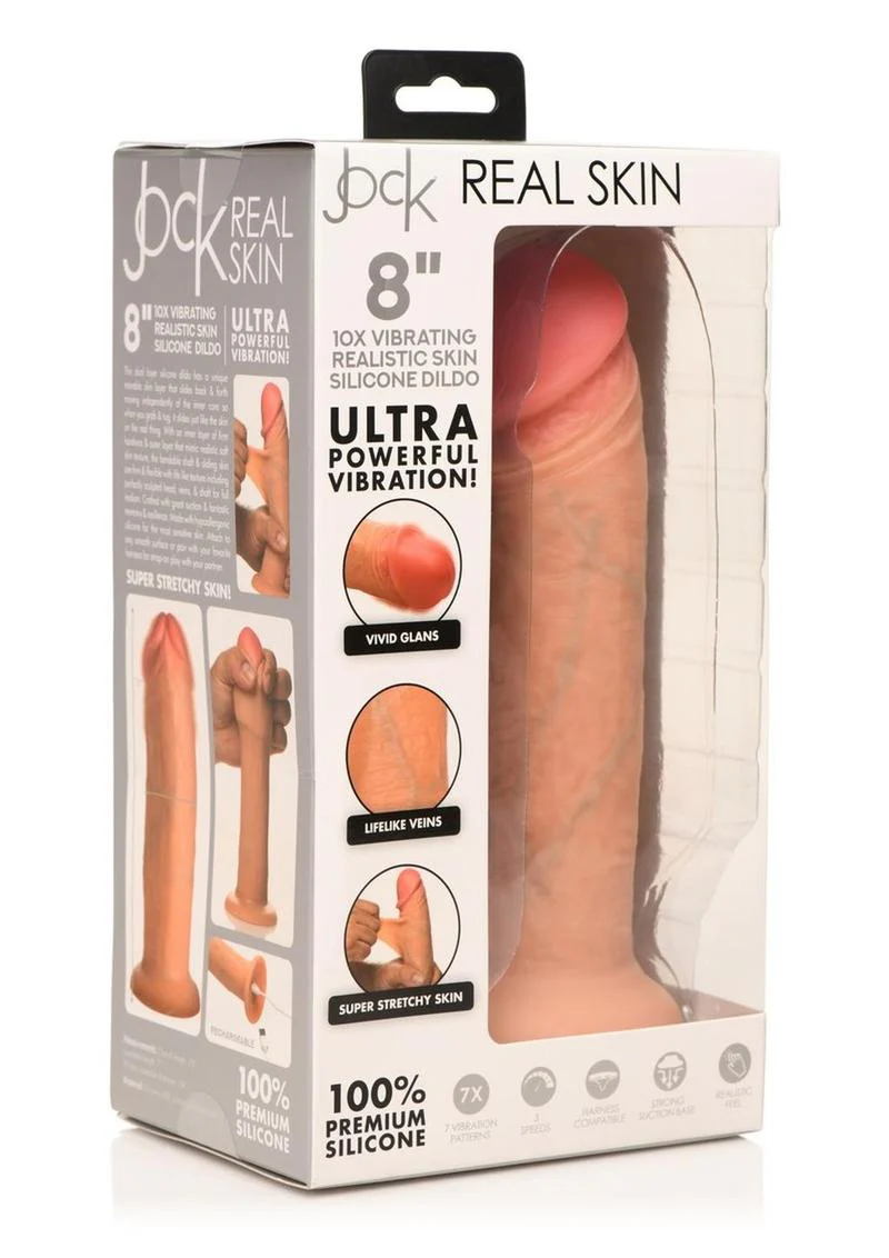 Jock Real Skin Vibrating Silicone Dildo - Image 2