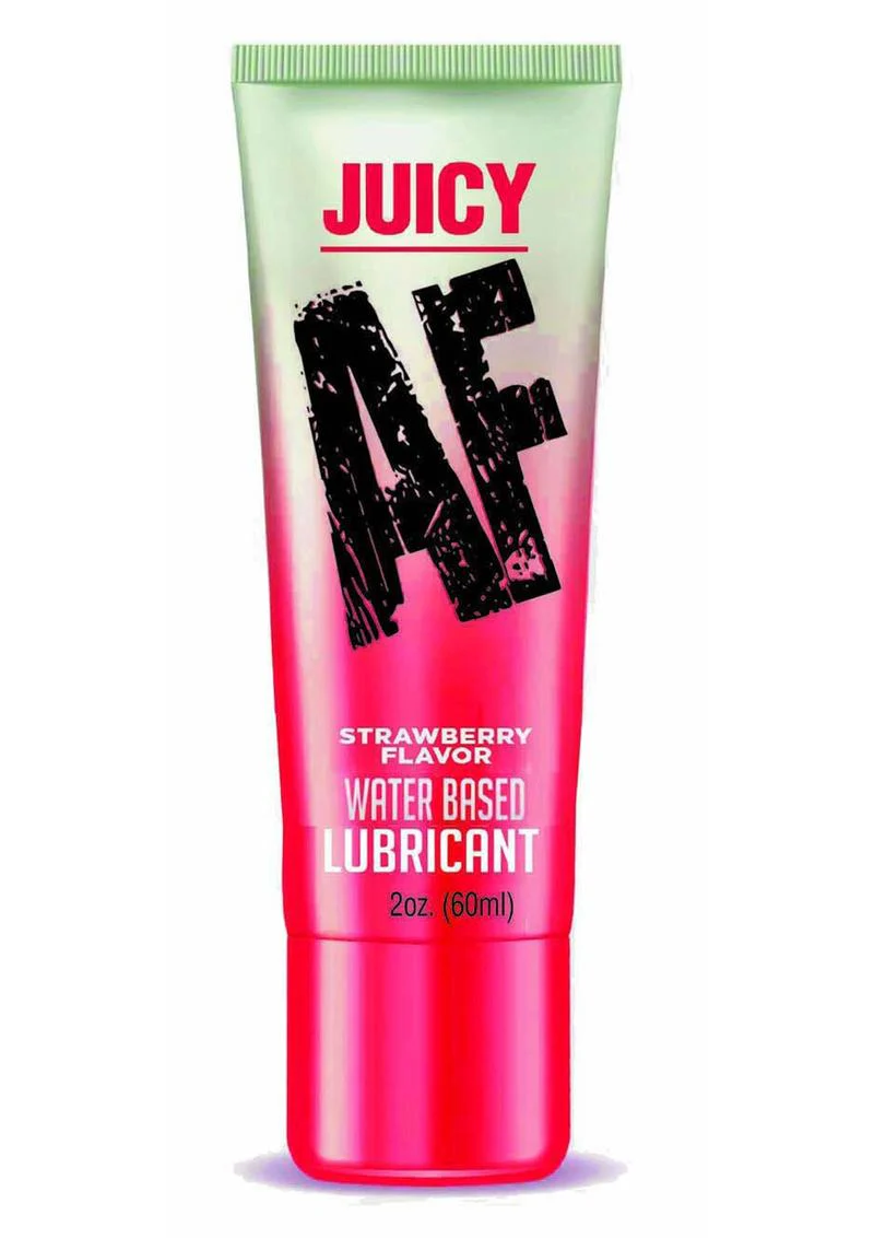 Juicy AF Water Based Flavored Lubricant Strawberry - Image 3