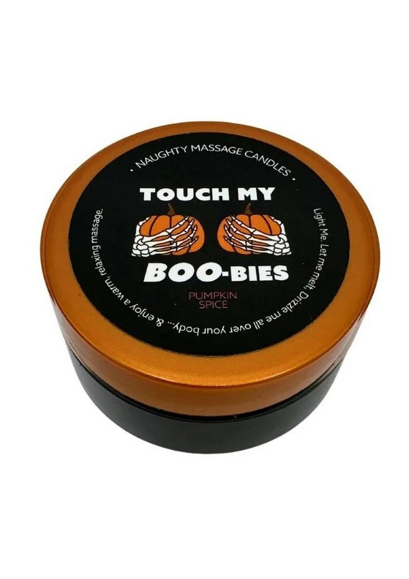 Kama Sutra Halloween Mini Massage Candle 1oz Touch My Boo-Bies - Pumpkin Spice - Image 2