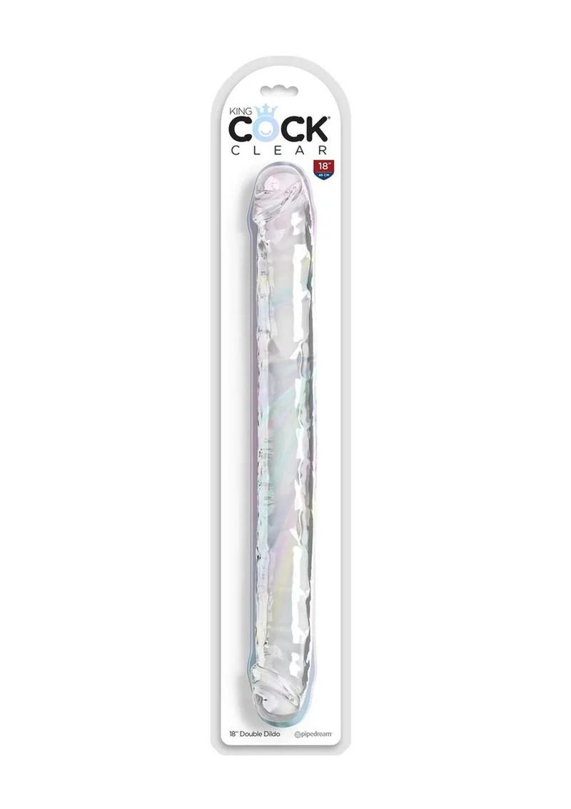 King Cock Clear Double Dildo - Image 2