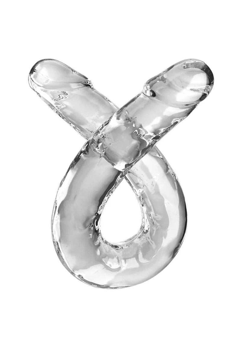 King Cock Clear Double Dildo - Image 3