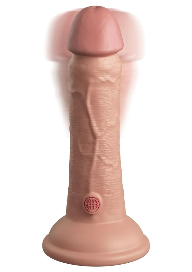 King Cock Elite Dual Density Vibrating Rechargeable Silicone Dildo - Image 2