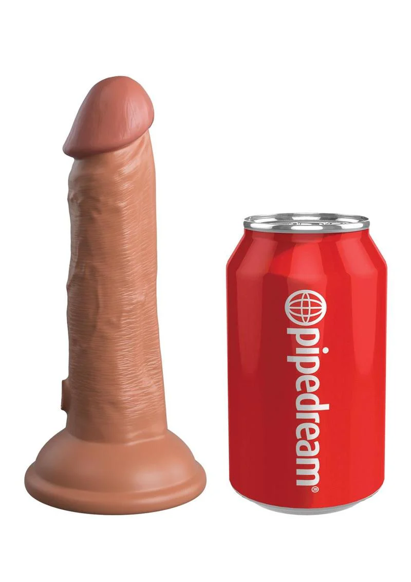 King Cock Elite Dual Density Vibrating Rechargeable Silicone Dildo - Image 4