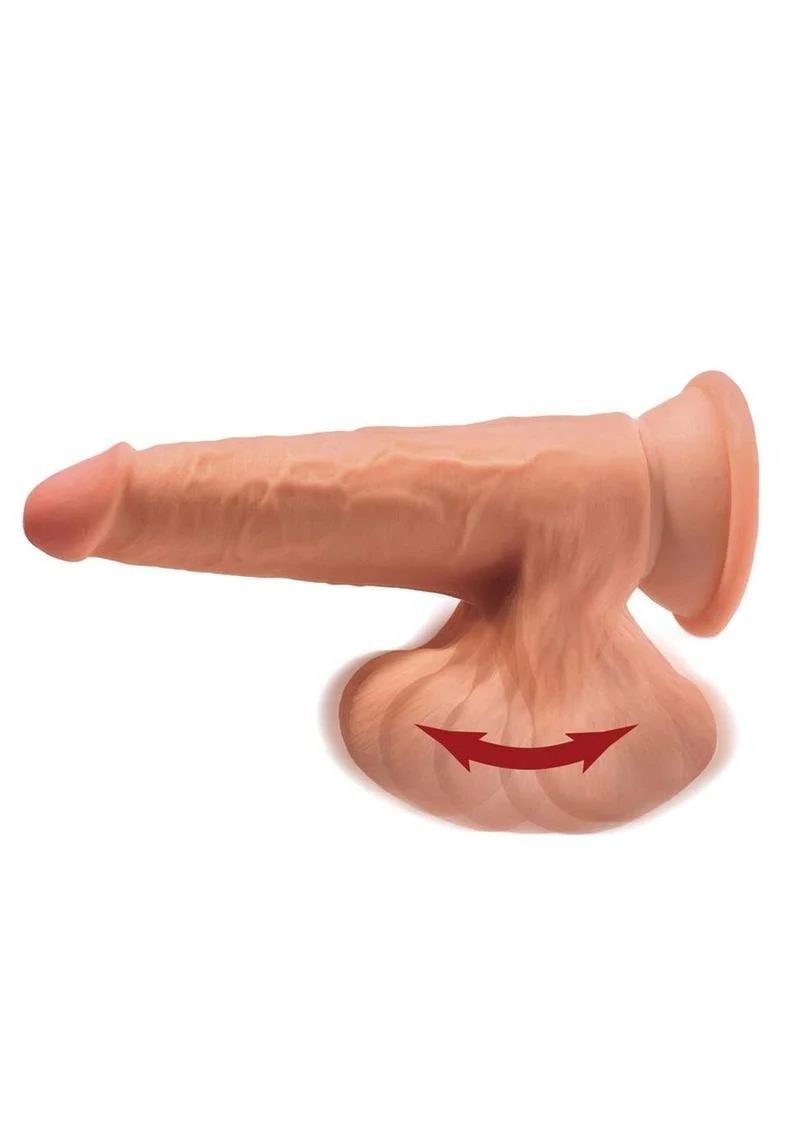 King Cock Plus Triple Density Dildo with Swinging Balls - Image 4
