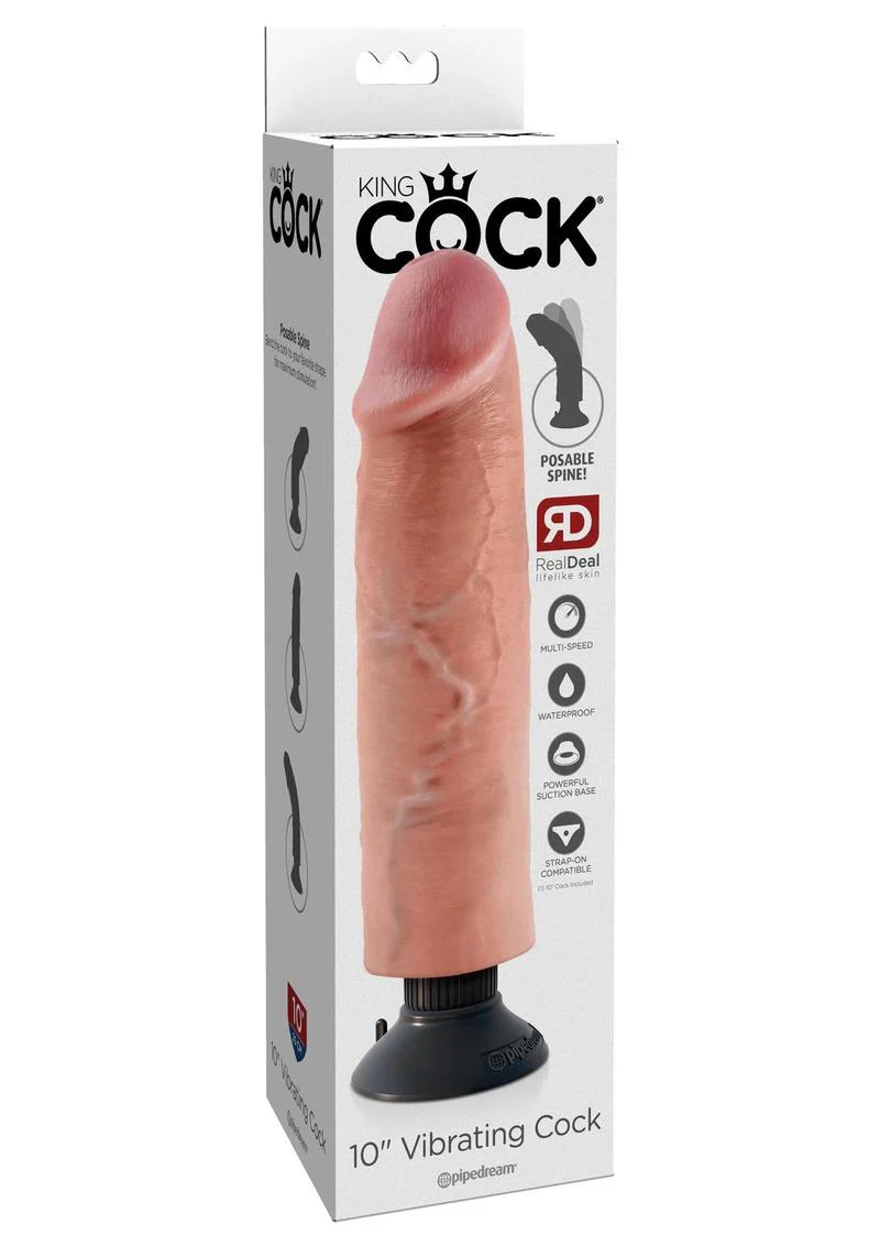 King Cock Vibrating Realistic Dildo Waterproof - Image 3