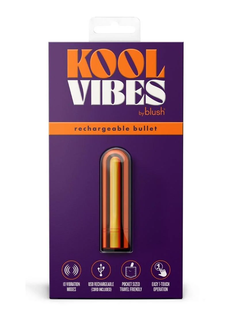 Kool Vibes Rechargeable Mini Bullet - Tangerine - Image 2