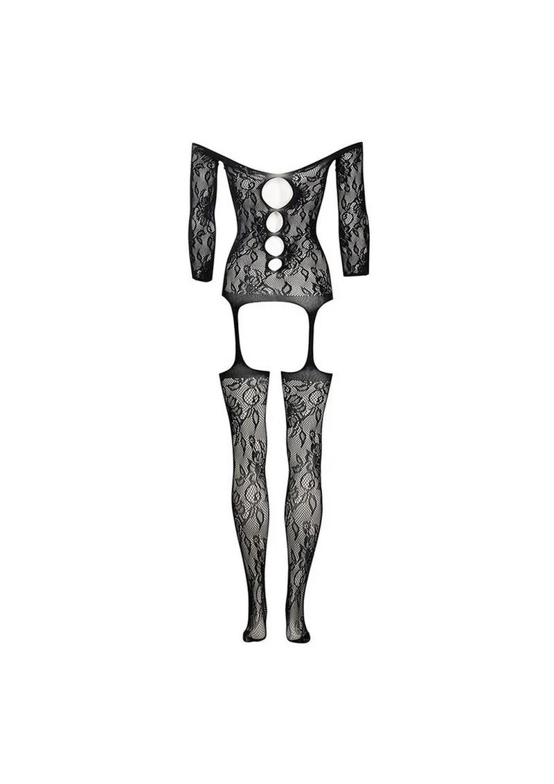 Le Desir Criss Cross Neck Bodystocking - Image 9