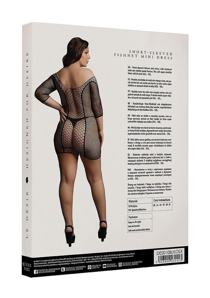 Le Desir Duo Net Sleeved Mini Dress - Image 5
