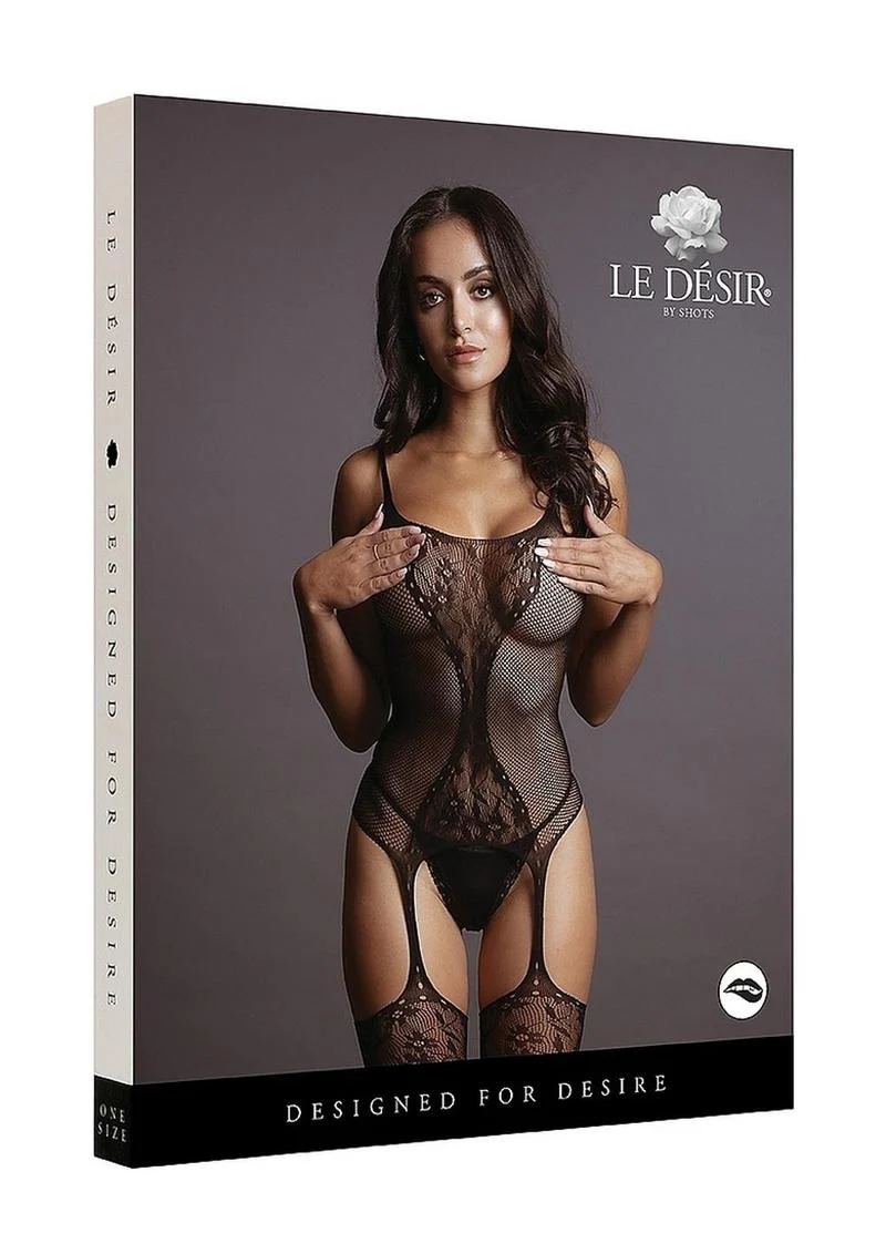 Le Desir Fishnet and Lace Bodystocking - Image 10
