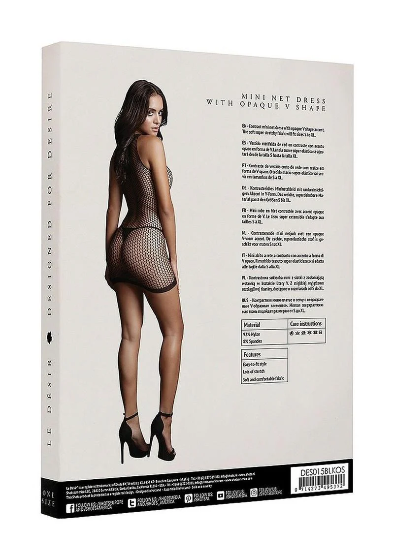 Le Desir Net Contrast Mini Dress - Image 4