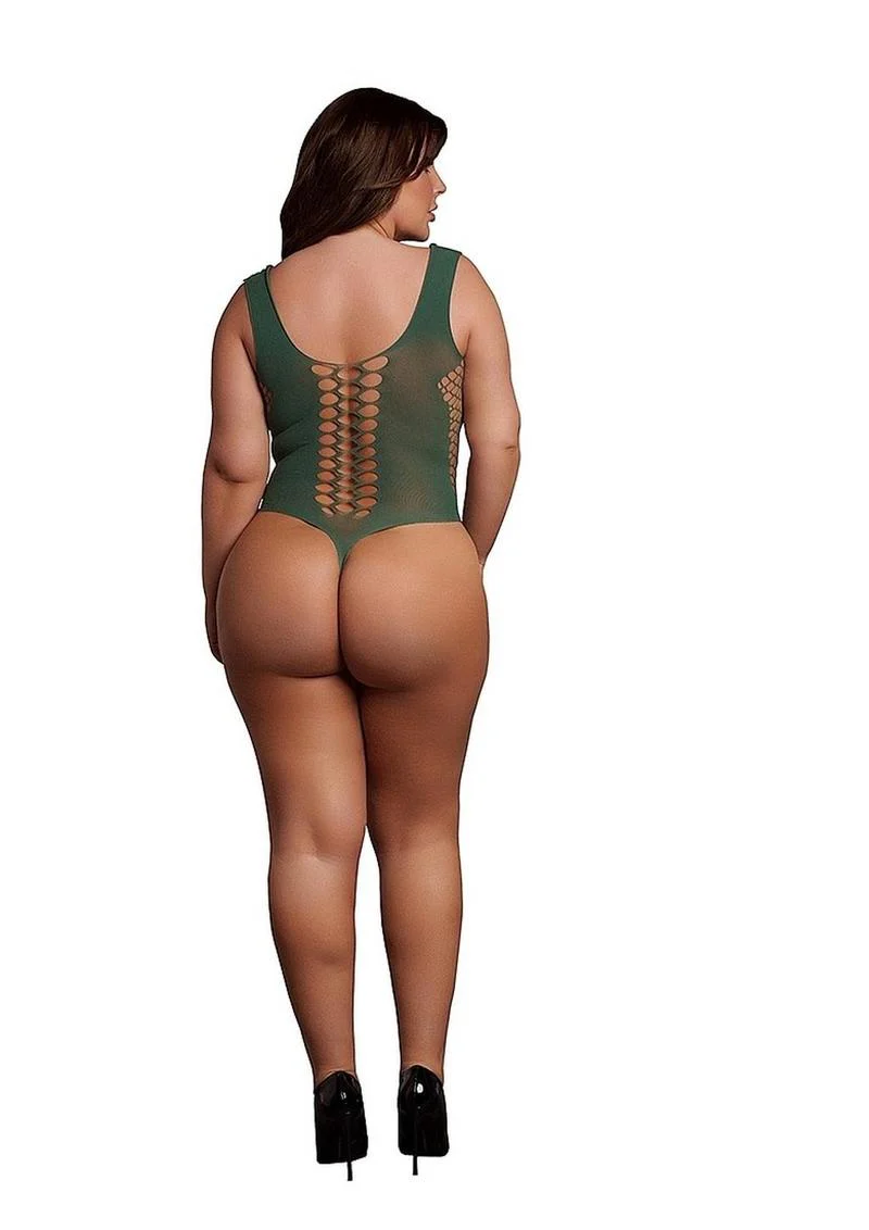 Le Desir V-Neck Teddy with Opaque Panels - Image 6