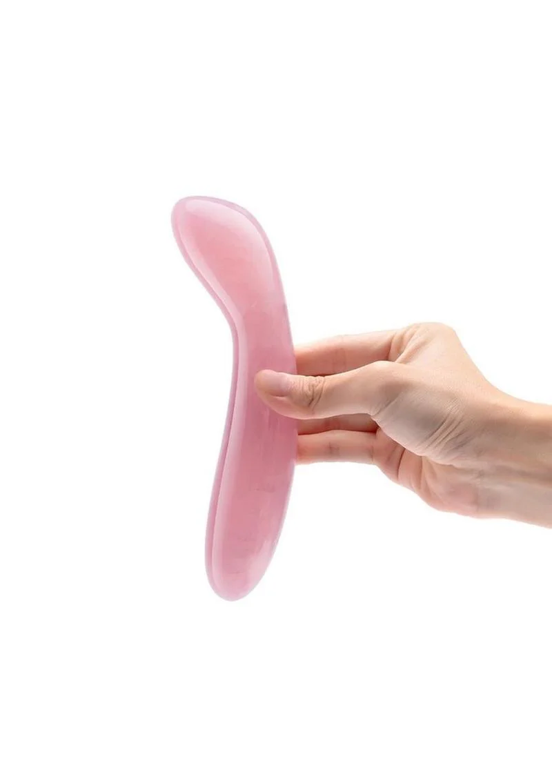 Le Wand Crystal G-Wand with Silicone Ring - Rose Quartz - Image 4