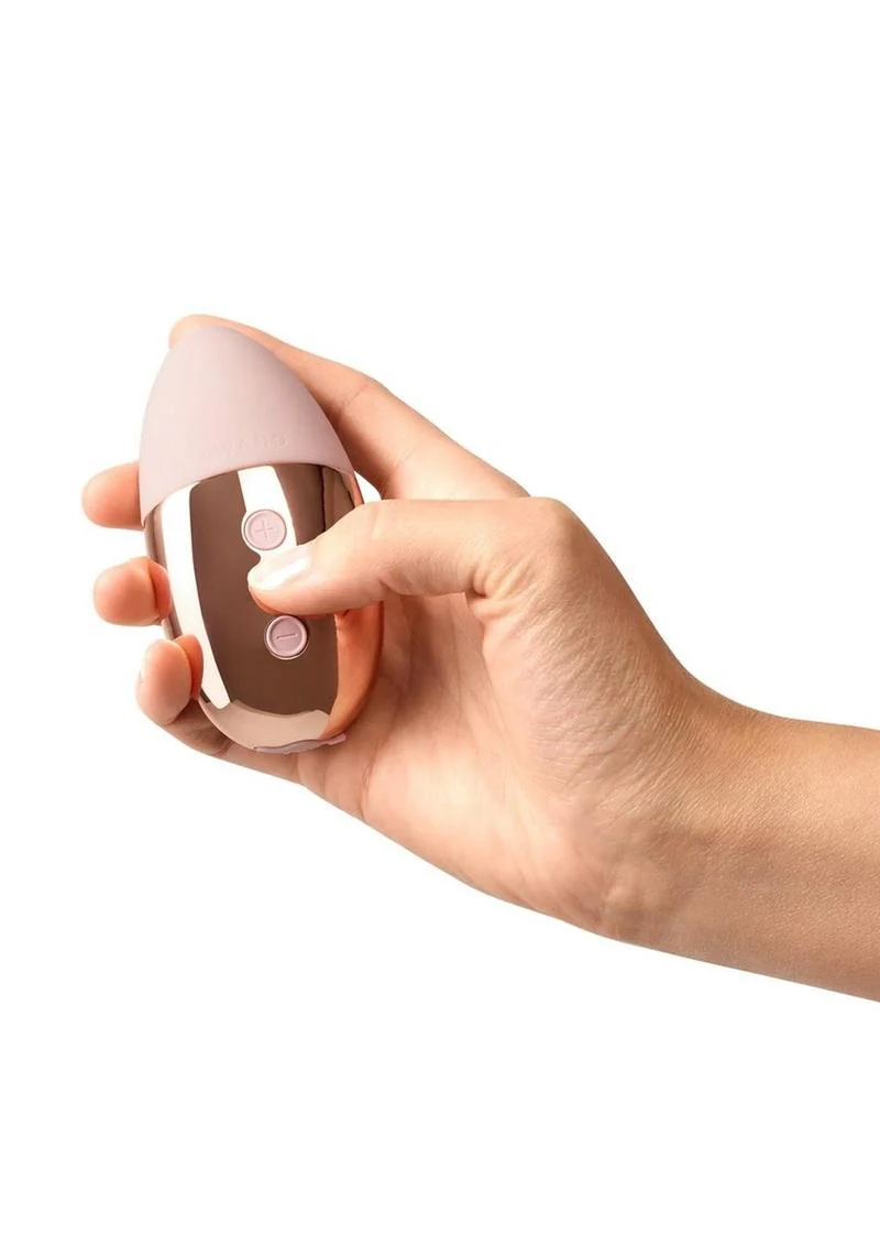 Le Wand Point Rechargeable Silicone Contoured Mini Vibrator - Rose Goild - Image 4