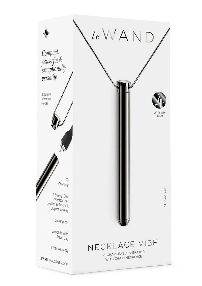 Le Wand Vibrating Necklace Rechargeable Silicone Discreet Vibrator - Image 4