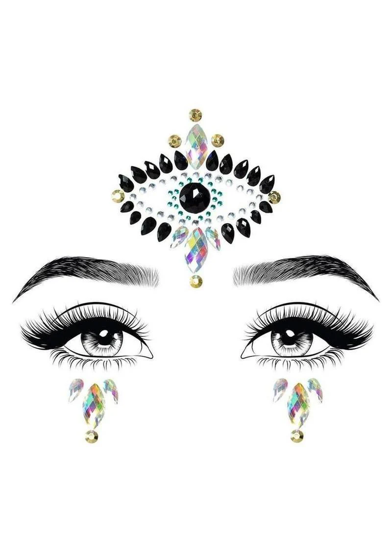Leg Avenue Divinity Face Jewels Stickers and Body Glitter (2 Packets