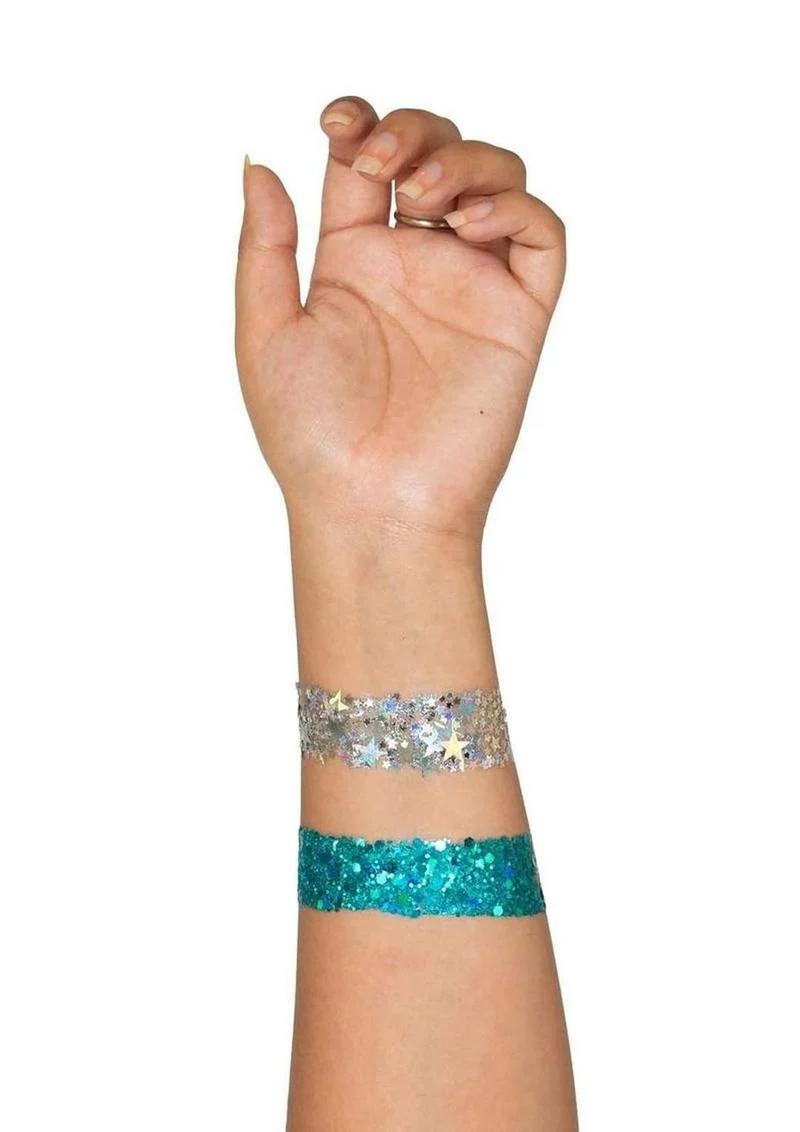 Leg Avenue Divinity Face Jewels Stickers and Body Glitter (2 Packets - Image 2
