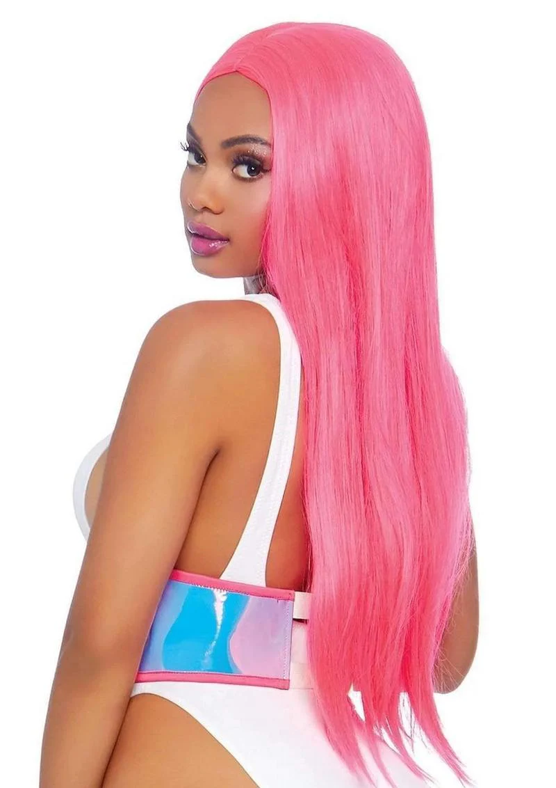 Leg Avenue Holographic Vinyl Zipper Front Under Bust Cincher - Image 5