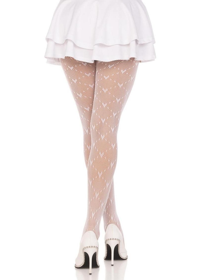 Leg Avenue Love Struck Heart Net Tights - Image 5