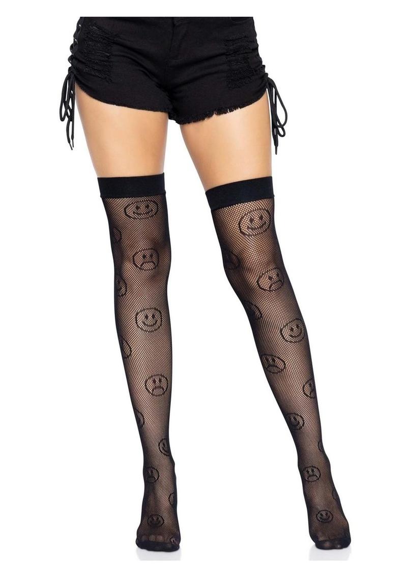 Leg Avenue Mood Swing Fishnet Thigh Highs - Image 2