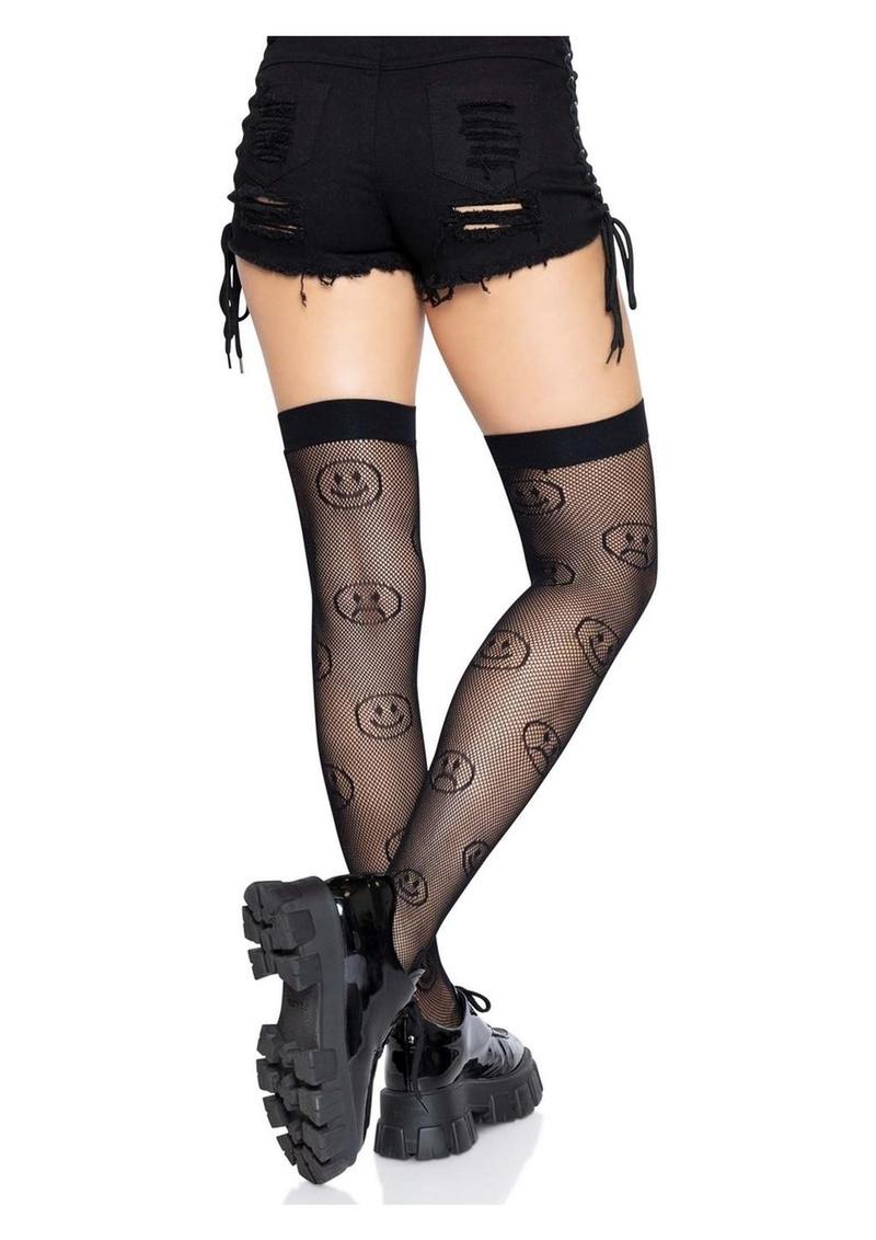 Leg Avenue Mood Swing Fishnet Thigh Highs - Image 4