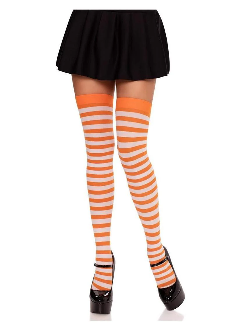 Leg Avenue Nylon Stocking with Stripe - Image 3