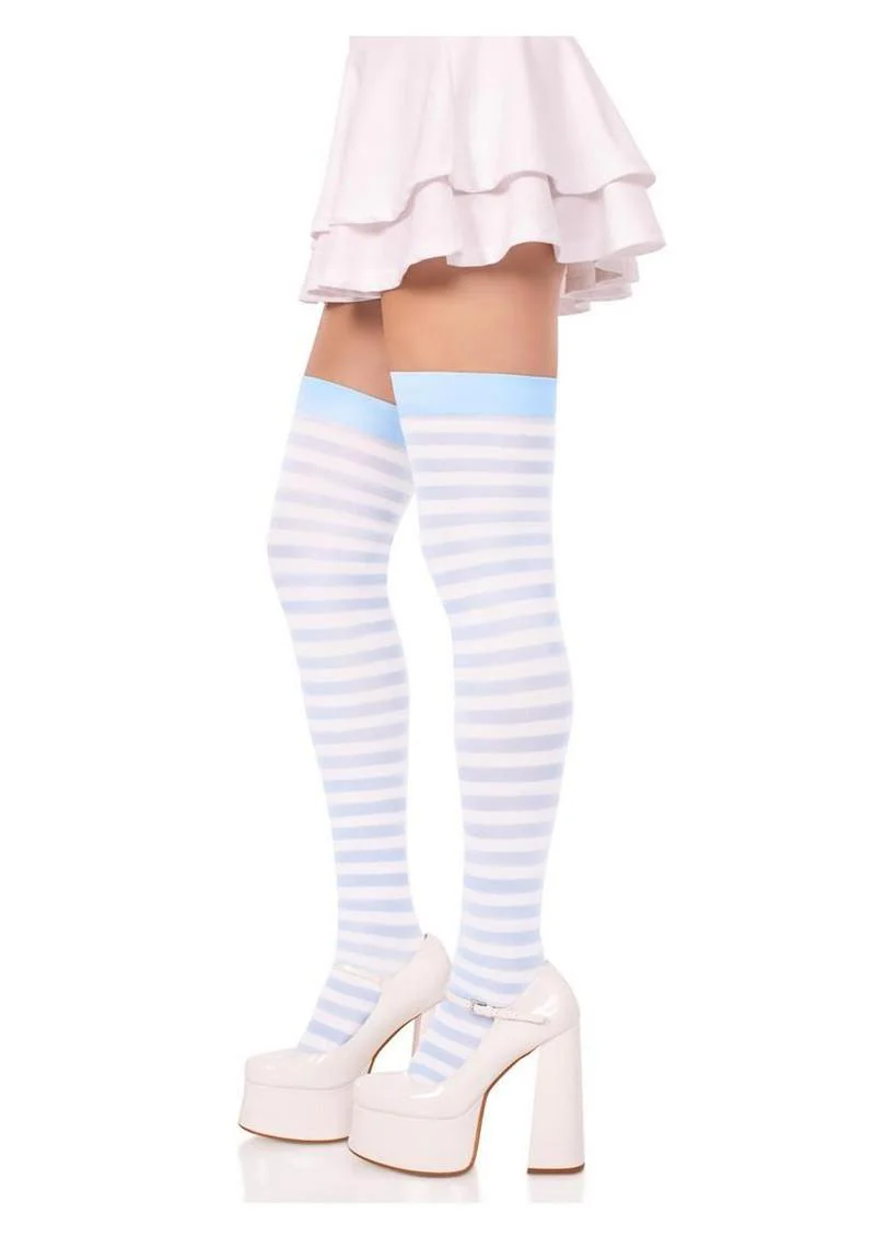 Leg Avenue Nylon Stocking with Stripe - Image 4