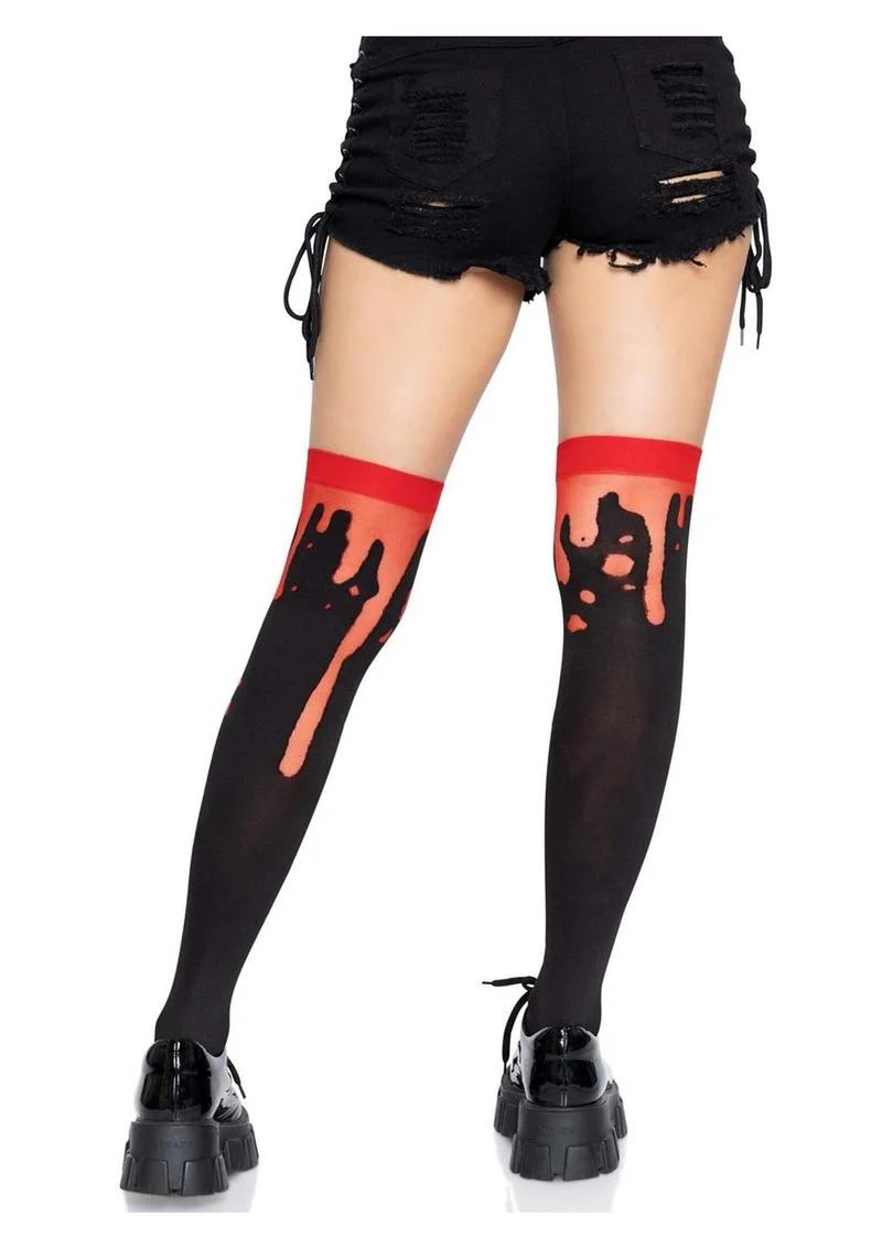 Leg Avenue Splatter Thigh Highs - Image 8
