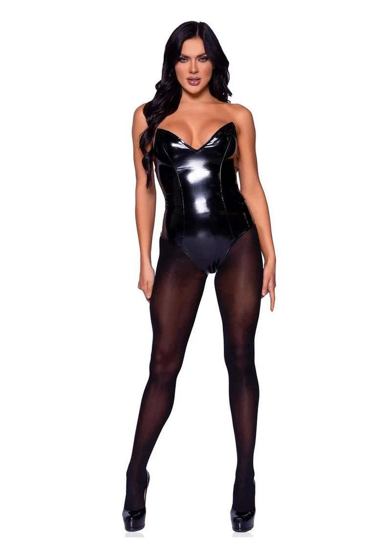 Leg Avenue Vinyl Boned Bodysuit - Image 17