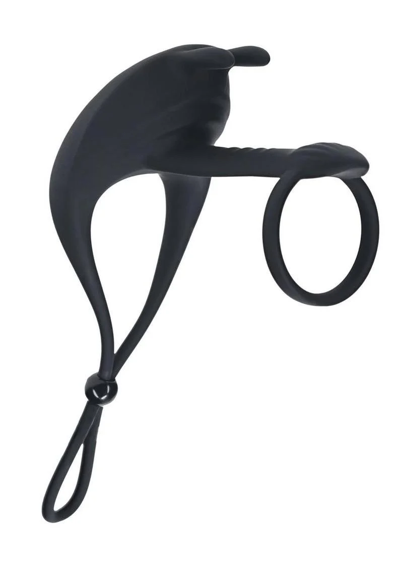 Levelz Adjustable Bunny Vibrating Rechargeable Silicone Lasso Cock Ring and Shaft Loop - Image 3