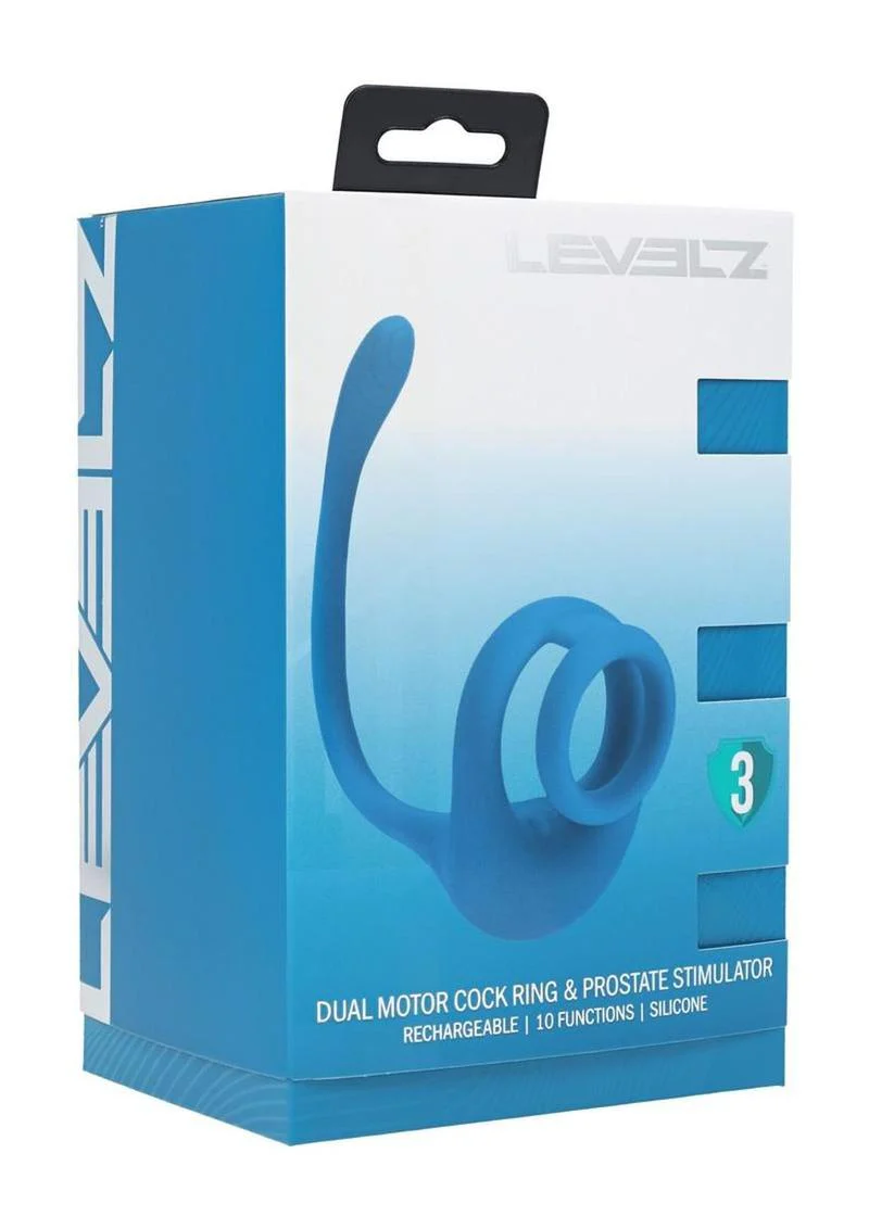 Levelz Dual Motor Rechargeable Silicone Cock Ring with Prostate Stimulator - Image 2