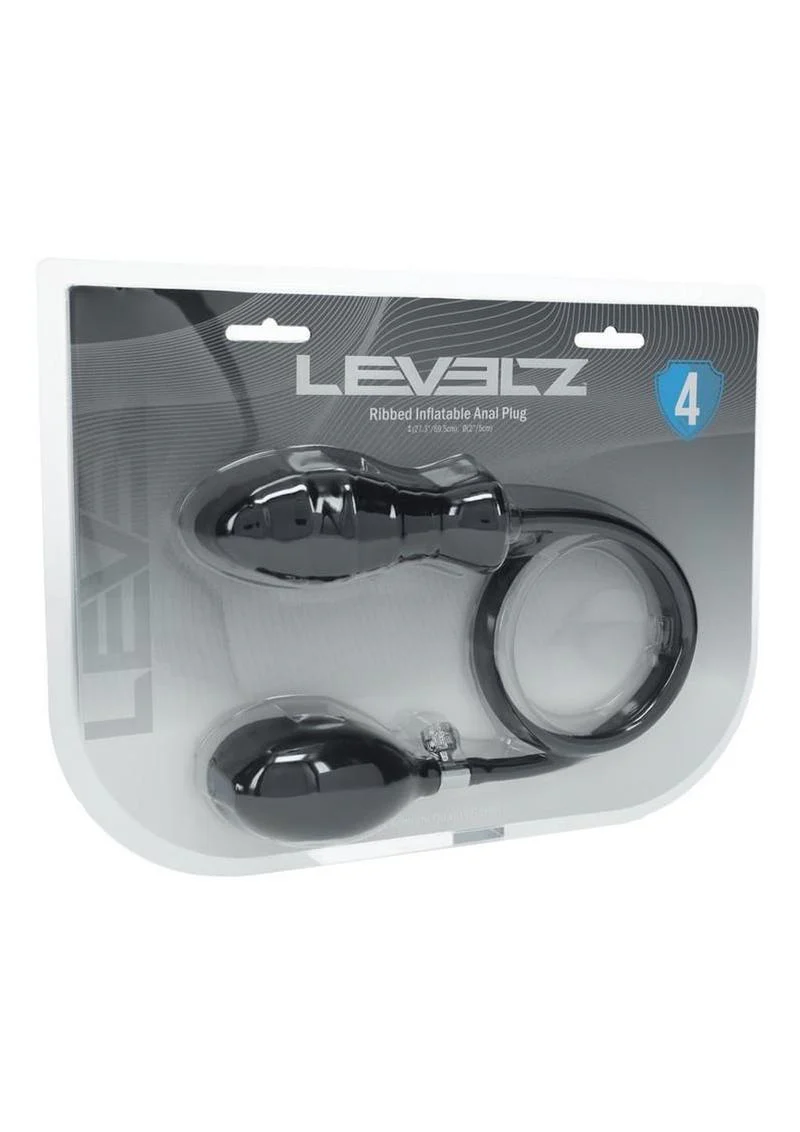 Levelz Ribbed Inflatable Silicone Anal Plug - Image 2