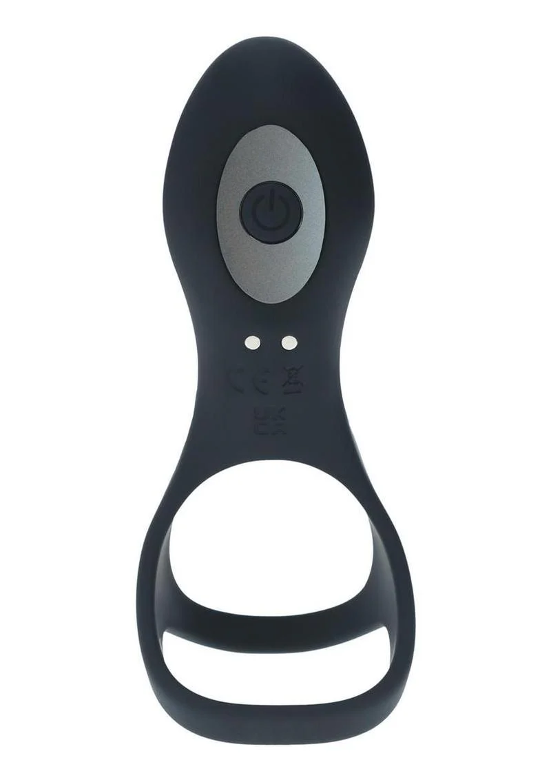 Levelz Vibrating Silicone Rechargeable Cock and Ball Ring with Shaft Loop - Image 3