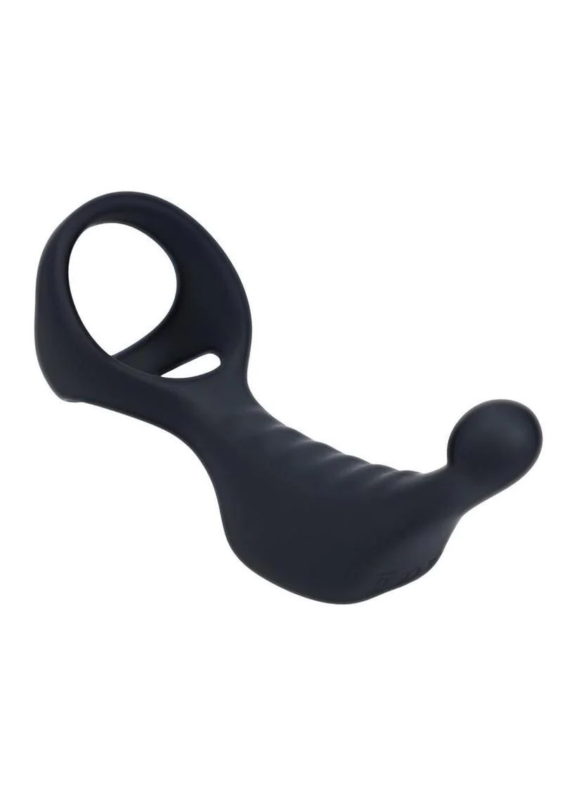 Levelz Vibrating Silicone Rechargeable Prostate Stimulator with Tri O Cock Ring - Image 3