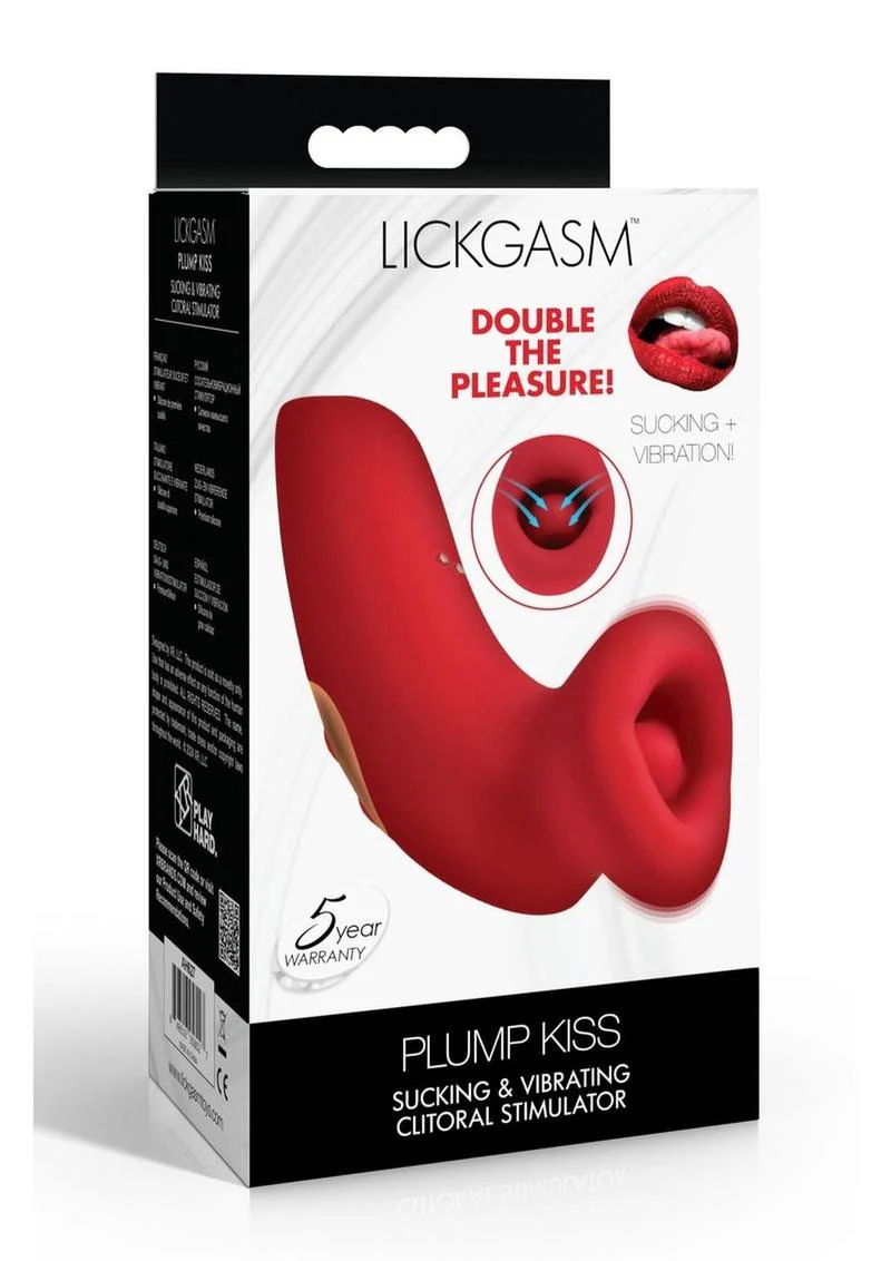 Lickgasm Plump Rechargeable Silicone Kiss Sucking and Vibrating Clitoral Stimulator - Image 2