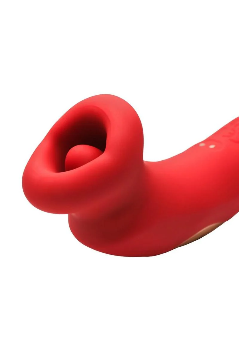Lickgasm Plump Rechargeable Silicone Kiss Sucking and Vibrating Clitoral Stimulator - Image 3