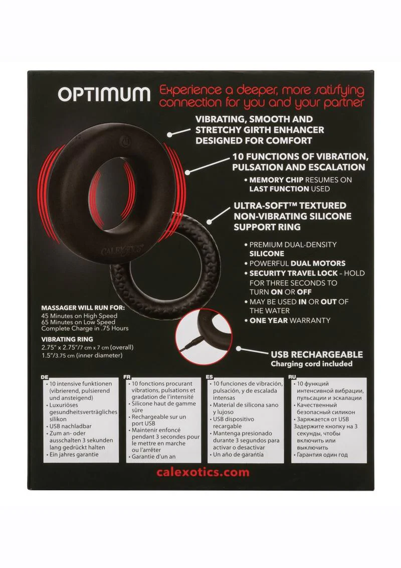 Link Up Optimum Rechargeable Silicone Cock Ring - Image 5