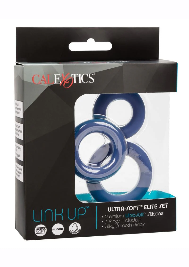 Link Up Ultra Soft Elite Set Silicone Cock Rings - Image 2