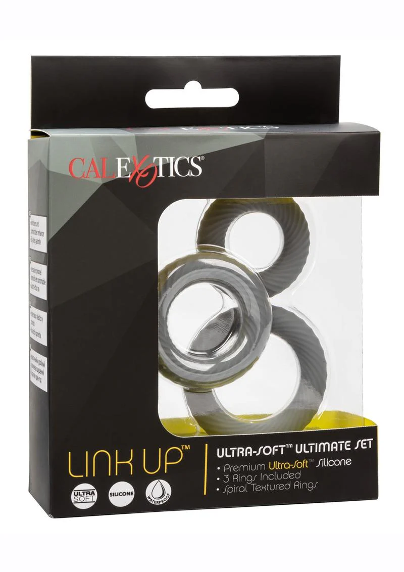 Link Up Ultra Soft Ultimate Set Silicone Cock Rings - Image 2
