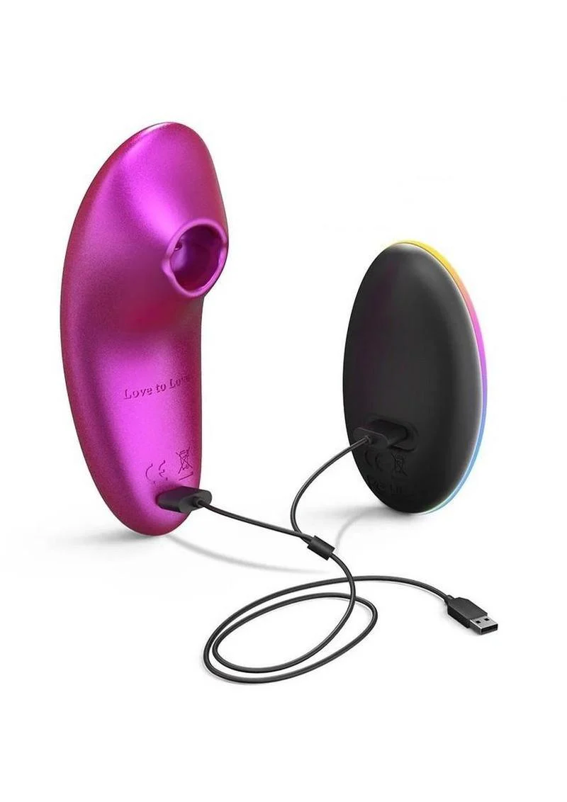 Love to Love Dreamer Silicone Rechargeable Sense Touch Vibrator with Remote - Iridescent - Image 3